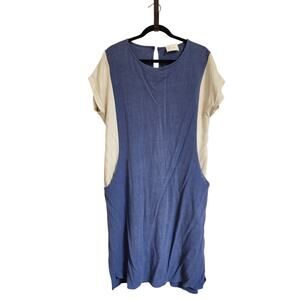 Ella Mara Women's Linen Midi Dress Size Large Lagenlook Beachy